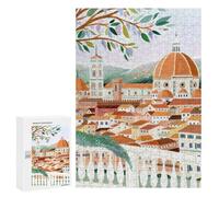 300 PCS Rompecabezas para Adolescentes Florence Cityscape with Dome Rompecabezas para Adolescentes Juguetes Antiestrés Vacaciones En Casa Matar El Tiempo Desafío Educativo 300 PCS