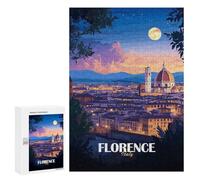 300 PCS Rompecabezas para Adolescentes Florence, Italy at Night Rompecabezas para Adultos Regalos De Cumpleaños Juego Familiar Apto para Personas De 14 Años En Adelante 300 PCS