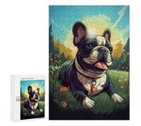 300 PCS Rompecabezas para Adolescentes Frenchie Bliss Rompecabezas para Adultos Juegos Relajantes Mejora La Memoria Interacción Entre Padres E Hijos 300 PCS