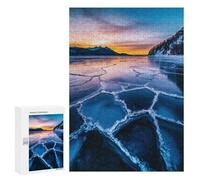 300 PCS Rompecabezas para Adolescentes Frozen Lake Sunset Juegos Familiares De Rompecabezas para Adultos Que Mejoran La Memoria Ayudan A Ejercitar El Cerebro 300 PCS