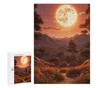 300 PCS Rompecabezas para Adolescentes Full Moon Over Mountain Juegos Familiares De Rompecabezas para Adultos Que Mejoran La Memoria Ayudan A Ejercitar El Cerebro 300 PCS
