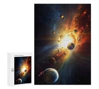 300 PCS Rompecabezas para Adolescentes Galactic Collision Planets in Motion Rompecabezas para Adultos Juguetes Antiestrés Desafío Difícil Cumpleaños