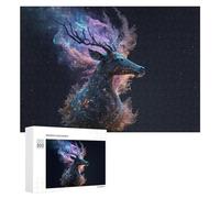 300 PCS Rompecabezas para Adolescentes Galactic Deer Cosmic Artwork -7 Rompecabezas para Adultos Juguetes Antiestrés Regalo De Cumpleaños Regalo De Cumpleaños, Regalos, 300 PCS