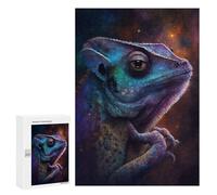 300 PCS Rompecabezas para Adolescentes Galactic Lizard Artwork Rompecabezas para Adultos Desafío Difícil Actividades Divertidas En Casa Gran Regalo para Jugar 300 PCS