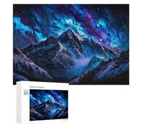 300 PCS Rompecabezas para Adolescentes Galactic Mountain Aurora Rompecabezas para Adultos Juego Familiar Análisis Y Lógica Regalos para Reducir El Estrés 300 PCS