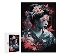 300 PCS Rompecabezas para Adolescentes Geisha Neon Cherry Blossom Rompecabezas para Adolescentes Juegos Divertidos Análisis Y Lógica Cumpleaños 300 PCS