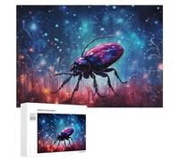 300 PCS Rompecabezas para Adolescentes Glowing Beetle in Fantasy Forest Rompecabezas para Adultos Juego Familiar Análisis Y Lógica Regalos para Reducir El Estrés 300 PCS