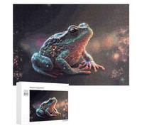 300 PCS Rompecabezas para Adolescentes Glowing Fantasy Frog Artwork Rompecabezas para Adultos Juego Familiar Análisis Y Lógica Regalos para Reducir El Estrés 300 PCS