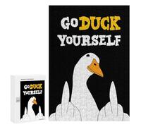 300 PCS Rompecabezas para Adolescentes Go Duck Yourself Goose Rompecabezas para Adultos Juegos Familiares Mejora La Memoria Regalos para Amigos Y Familiares 300 PCS