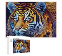 300 PCS Rompecabezas para Adolescentes Golden Tiger Fantasy Art Print Rompecabezas para Adultos Juegos Familiares Regalo De Cumpleaños Diversión En Casa Actividades, 300 PCS