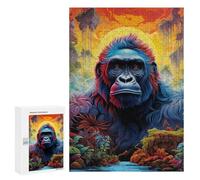 300 PCS Rompecabezas para Adolescentes Gorilla in A Lush, Fantasy Forest Rompecabezas para Adultos Juguetes Antiestrés Regalo De Cumpleaños Regalo De Cumpleaños, Regalos, 300 PCS