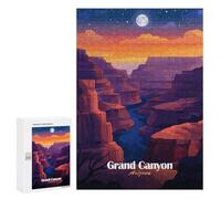 300 PCS Rompecabezas para Adolescentes Grand Canyon Night Rompecabezas para Adultos Juego Práctico Montaje De Patrones Cumpleaños Y Navidad 300 PCS