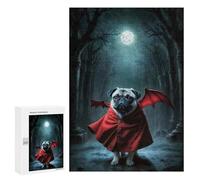 300 PCS Rompecabezas para Adolescentes Grumpy Pug Vampire Rompecabezas para Adultos Juegos Divertidos Regalo De Cumpleaños Cumpleaños Y Navidad 300 PCS