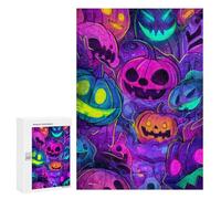 300 PCS Rompecabezas para Adolescentes Halloween Pumpkin Party-1 Rompecabezas para Adolescentes para Mejorar La Memoria Cada Pieza Es Única - Regalos Y Cumpleaños Únicos 300 PCS