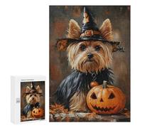 300 PCS Rompecabezas para Adolescentes Halloween Witch Dog Art Print-7 Rompecabezas para Adolescentes Desafío Difícil Cada Pieza Es Única - Juguetes Educativos De Aprendizaje 300 PCS