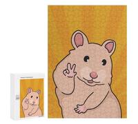 300 PCS Rompecabezas para Adolescentes Hamster Meme Pop Art Rompecabezas para Adultos Juguetes Antiestrés Desafío Difícil Cumpleaños