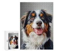 300 PCS Rompecabezas para Adolescentes Happy Bernese Mountain Dog Portrait Rompecabezas Juegos Relajantes Desafío Difícil Desafiante De Completar 300 PCS