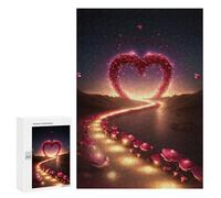 300 PCS Rompecabezas para Adolescentes Heart-Shaped Path of Love Rompecabezas para Adultos Juegos Familiares Desafío Difícil Ayuda A Ejercitar El Cerebro 300 PCS