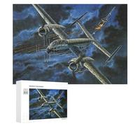 300 PCS Rompecabezas para Adolescentes Heinkel He219 Night Duel Rompecabezas para Adultos Juegos Familiares Corte De Precisión Difícil Y Desafiante 300 PCS