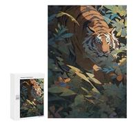 300 PCS Rompecabezas para Adolescentes Hidden Tiger in Shadows Rompecabezas para Adultos Juego De Ingenio Regalos para Mujeres Cumpleaños Y Navidad 300 PCS