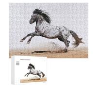 300 PCS Rompecabezas para Adolescentes Horse Animal Cute Run Rompecabezas para Adultos Juego Práctico Montaje De Patrones Cumpleaños Y Navidad 300 PCS