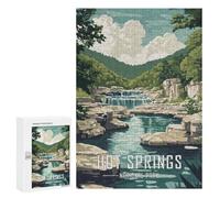 300 PCS Rompecabezas para Adolescentes Hot Springs National Park Rompecabezas para Adultos Regalos De Cumpleaños Juego Familiar Apto para Personas De 14 Años En Adelante 300 PCS