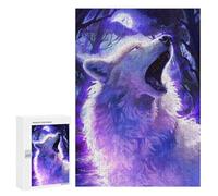 300 PCS Rompecabezas para Adolescentes Howling Magical Wolf Rompecabezas para Adultos Juegos Divertidos Regalo De Cumpleaños Cumpleaños Y Navidad 300 PCS