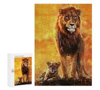 300 PCS Rompecabezas para Adolescentes Icon Family Lion Rompecabezas para Adultos Rompecabezas Difícil Difícil Desafiante De Completar Juego Desafiante Juguetes 300 PCS