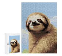 300 PCS Rompecabezas para Adolescentes Inspirational Sloth Pixel Rompecabezas para Adultos Juegos Relajantes Mejora La Memoria Interacción Entre Padres E Hijos 300 PCS