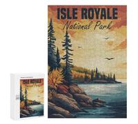 300 PCS Rompecabezas para Adolescentes Isle Royale National Park Rompecabezas Juegos Relajantes Desafío Difícil Desafiante De Completar 300 PCS