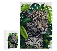 300 PCS Rompecabezas para Adolescentes Jaguar Face Jungle Animal Rompecabezas Juegos Relajantes Desafío Difícil Desafiante De Completar 300 PCS