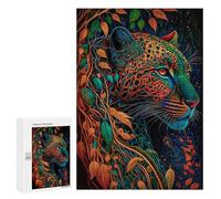 300 PCS Rompecabezas para Adolescentes Jaguar in The Enchanted Forest -1 Rompecabezas para Adultos Juego Familiar Análisis Y Lógica Regalos para Reducir El Estrés 300 PCS