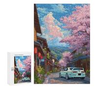 300 PCS Rompecabezas para Adolescentes Japanese Cherry Blossom Supra MK4 Rompecabezas para Adultos Juegos Divertidos Regalo De Cumpleaños Cumpleaños Y Navidad 300 PCS