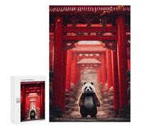 300 PCS Rompecabezas para Adolescentes Japanese Panda Torii Gate Rompecabezas para Adultos Juegos Familiares Mejora La Memoria Regalos para Amigos Y Familiares 300 PCS