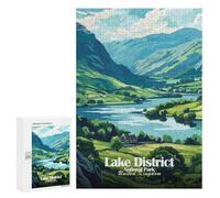 300 PCS Rompecabezas para Adolescentes Lake District National Park Illustration Rompecabezas para Adolescentes Juegos Divertidos Análisis Y Lógica Cumpleaños 300 PCS