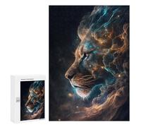 300 PCS Rompecabezas para Adolescentes Lion in Cosmic Clouds Rompecabezas para Adultos Juegos Familiares Desafío Difícil Ayuda A Ejercitar El Cerebro 300 PCS