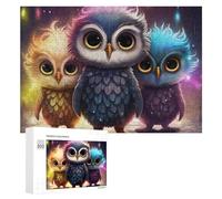 300 PCS Rompecabezas para Adolescentes Magical Owl Trio in Fantasy Forest Rompecabezas para Adultos Juego De Ingenio Regalos para Mujeres Cumpleaños Y Navidad 300 PCS