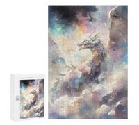 300 PCS Rompecabezas para Adolescentes Majestic Dragon In Clouds Rompecabezas para Adultos Juegos Familiares Mejora La Memoria Regalos para Amigos Y Familiares 300 PCS