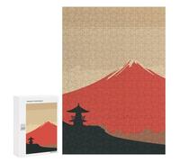 300 PCS Rompecabezas para Adolescentes Minimalist Vintage MT Fuji Rompecabezas para Adultos Juegos Familiares Desafío Difícil Ayuda A Ejercitar El Cerebro 300 PCS