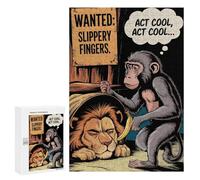 300 PCS Rompecabezas para Adolescentes Monkey and Lion Cartoon Rompecabezas para Adolescentes Juegos Divertidos Análisis Y Lógica Cumpleaños 300 PCS