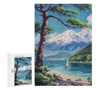 300 PCS Rompecabezas para Adolescentes Mount Fuji in Japan Rompecabezas para Adultos Juegos Familiares Mejora La Memoria Regalos para Amigos Y Familiares 300 PCS
