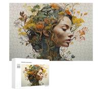 300 PCS Rompecabezas para Adolescentes Nature's Harmony Floral Fusion Art Rompecabezas para Adultos Juego De Ingenio Regalos para Mujeres Cumpleaños Y Navidad 300 PCS