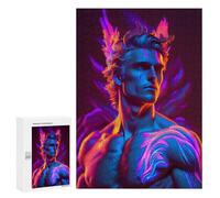 300 PCS Rompecabezas para Adolescentes Neon Angel Statue Rompecabezas para Adultos Juguetes Antiestrés Desafío Difícil Cumpleaños