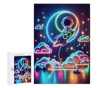 300 PCS Rompecabezas para Adolescentes Neon SAPCE Rompecabezas para Adultos Juegos Familiares Desafío Difícil Ayuda A Ejercitar El Cerebro 300 PCS