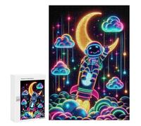 300 PCS Rompecabezas para Adolescentes Neon Space Rompecabezas para Adultos Juegos Familiares Mejora La Memoria Regalos para Amigos Y Familiares 300 PCS