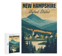 300 PCS Rompecabezas para Adolescentes New Hampshire Landscape Rompecabezas para Adolescentes Juegos Divertidos Análisis Y Lógica Cumpleaños 300 PCS