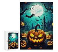 300 PCS Rompecabezas para Adolescentes Nightmare Spooky Pumpkins Rompecabezas para Adultos Juegos Relajantes Que Mejoran La Memoria Actividades Divertidas En Casa 300 PCS