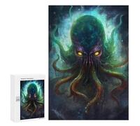 300 PCS Rompecabezas para Adolescentes Octopus with Glowing Eyes Rompecabezas para Adultos Juegos Familiares Mejora La Memoria Regalos para Amigos Y Familiares 300 PCS