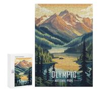 300 PCS Rompecabezas para Adolescentes Olympic National Park Rompecabezas para Adultos Juegos De Relajación Decoración De Pared Ayuda A Ejercitar El Cerebro 300 PCS
