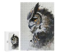 300 PCS Rompecabezas para Adolescentes Owl Watercolor Art Rompecabezas para Adultos Juegos Familiares Desafío Difícil Ayuda A Ejercitar El Cerebro 300 PCS